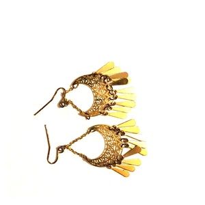 Gold dangle earrings